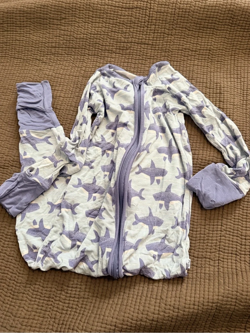 Little Sleepies Whale Shark Zip Pajama zippies